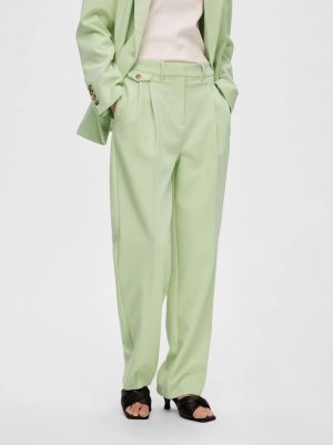 Παντελόνι Selected Femme πράσινο