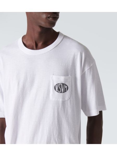 T-shirt di seta di cotone con stampa Visvim nero