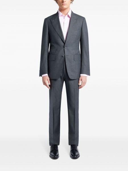 Vlněný oblek Tom Ford šedý