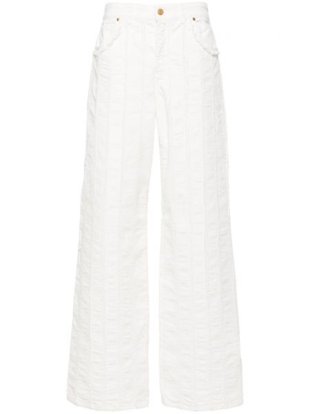 Pantalon droit Blumarine blanc