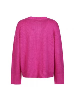 Sweter z okrągłym dekoltem 360cashmere różowy