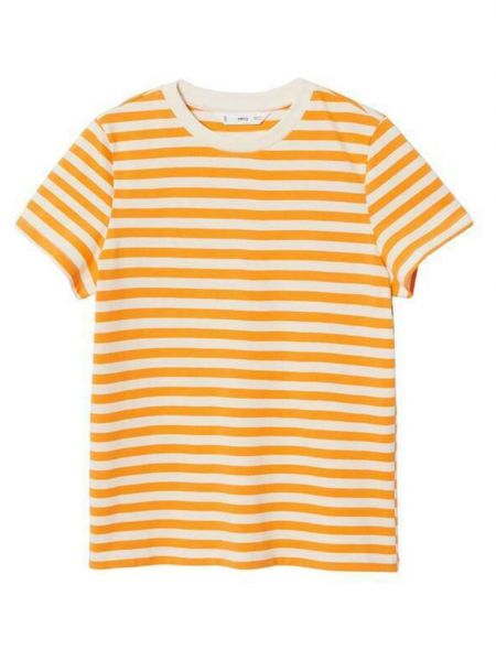 Koszulka z nadrukiem Mango pomarańczowa