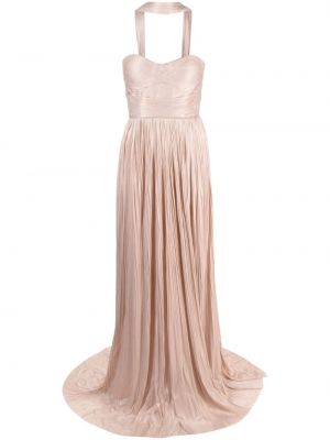 Večerní hedvábné večerní šaty z nylonu Maria Lucia Hohan - růžová