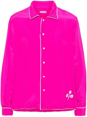 Μεταξωτό πουκάμισο Bode ροζ