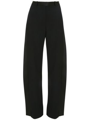 Pantalones de lana Victoria Beckham negro