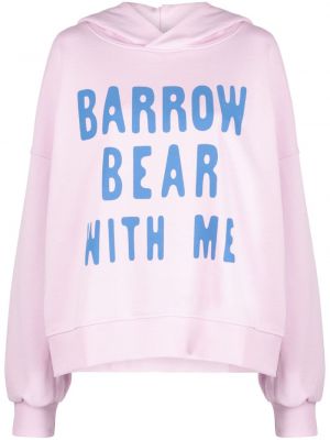 Hoodie con stampa in jersey Barrow rosa