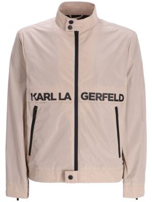 Jacke mit print Karl Lagerfeld beige