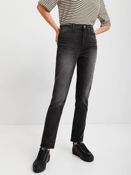 Прямые джинсы свободного кроя Armani Exchange серые