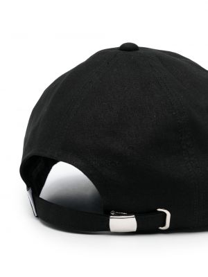 Medvilninis siuvinėtas kepurė su snapeliu Undercover juoda