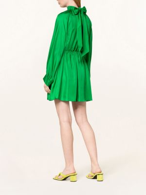 Hedvábné šaty s elastickým pasem Samsøe Samsøe zelené