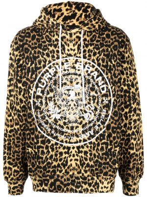 Hoodie mit print mit leopardenmuster Purple Brand