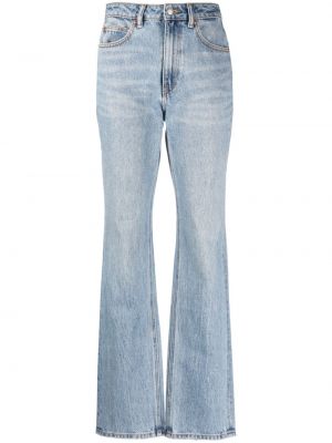 Bootcut džínsy s vysokým pásom Alexander Wang modrá