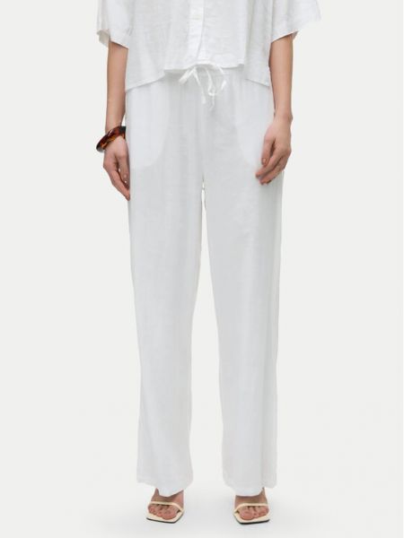 Pantalon large Vero Moda blanc