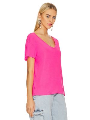 Camiseta con escote v Chaser rosa