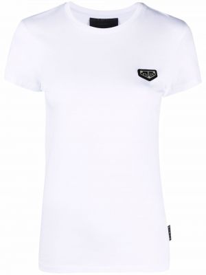 Памучна тениска Philipp Plein бяло