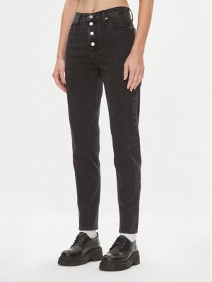 Priliehavé boyfriend džínsy Calvin Klein Jeans čierna