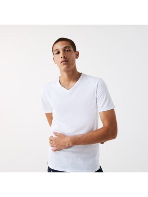 Набор из домашних мужских футболок Lacoste с V-образным вырезом
