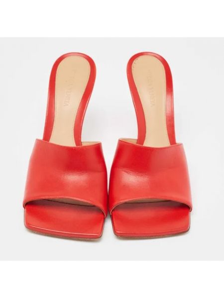 Sandalias de cuero retro Bottega Veneta Vintage rojo