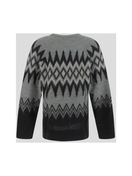 Pull en tricot à motif géométrique Laneus noir