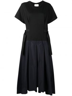Bavlněné mini šaty s krátkými rukávy 3.1 Phillip Lim - černá