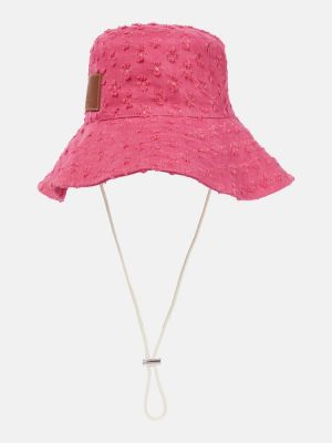 Chapeau à imprimé Isabel Marant rose