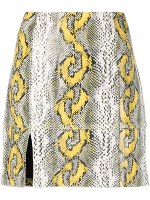 Kožna suknja s printom Dorothee Schumacher žuta