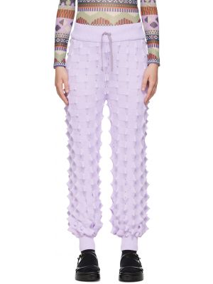 Пурпурные брюки для отдыха с шипами Henrik Vibskov