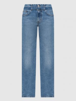 Прямі джинси з потертостями Proenza Schouler сині