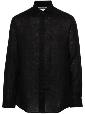 Lininė marškiniai Brunello Cucinelli juoda