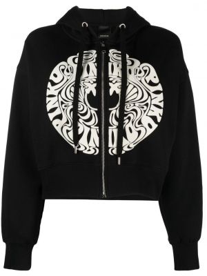 Blixtlås hoodie Pinko svart