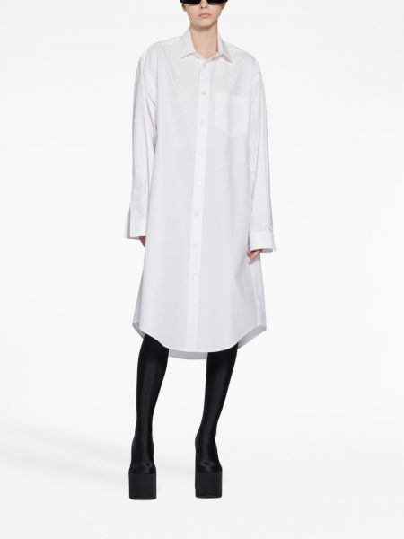 Kleid aus baumwoll Balenciaga weiß