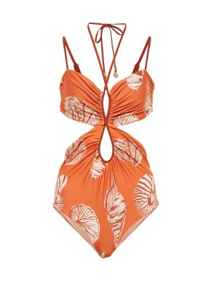 Plavky s potiskem Johanna Ortiz oranžové