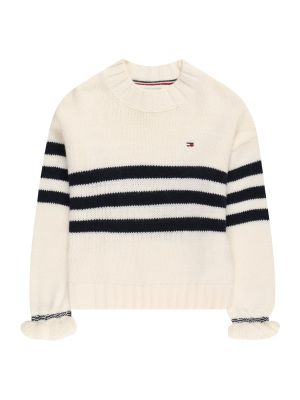 TOMMY HILFIGER Sveter  červená / krémová / tmavomodrá