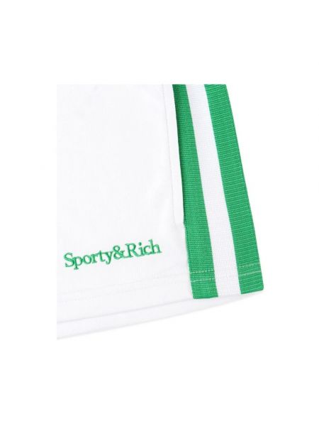 Pantalones cortos con bordado a rayas Sporty & Rich