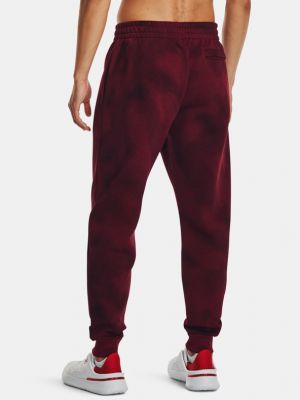 Pantaloni sport din fleece cu imagine Under Armour roșu