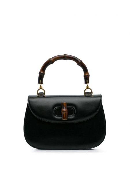 Бамбукови чанта Gucci Pre-owned черно