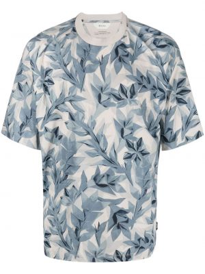 Trykt floral t-skjorte Zegna blå