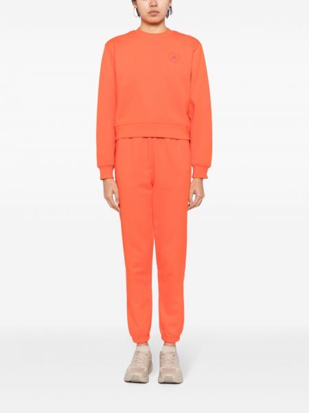 Bluza z kapturem z nadrukiem Adidas By Stella Mccartney pomarańczowa