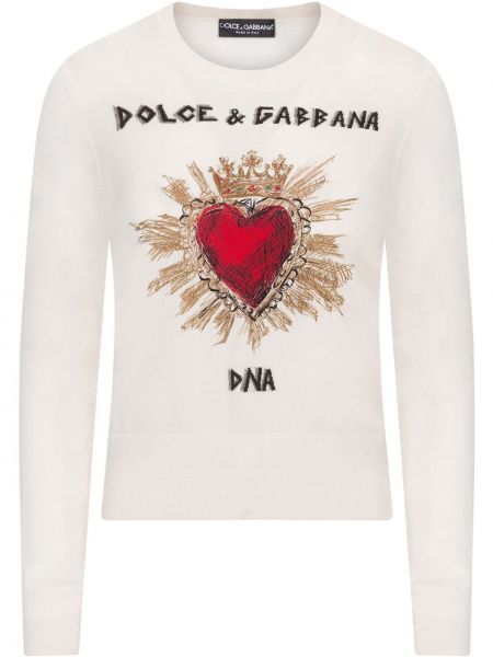 T-shirt z printem Dolce And Gabbana, biały