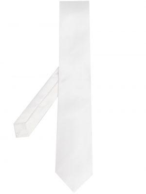 Сатенена вратовръзка Corneliani бяло