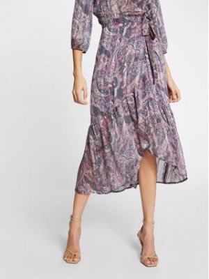 Plisovaná priliehavá midi sukňa Morgan fialová