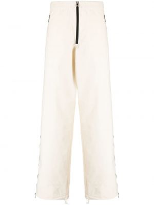 Pantaloni cu fermoar cu croială lejeră Oamc alb