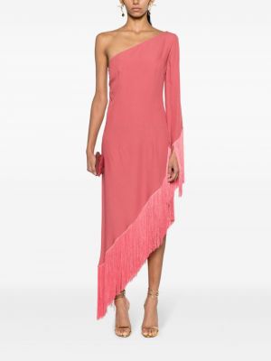 Asymetrické midi šaty Taller Marmo růžové