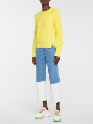 Βαμβακερός πουλόβερ Stella Mccartney κίτρινο