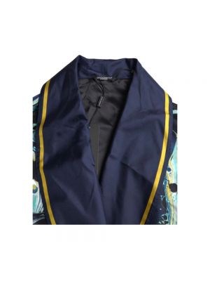 Albornoz de seda Dolce & Gabbana azul