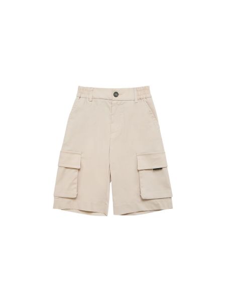 Cargo shorts i bomull för pojkar Monnalisa beige