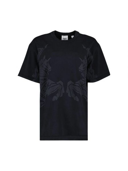 Koszulka z krótkim rękawem z okrągłym dekoltem Burberry czarna
