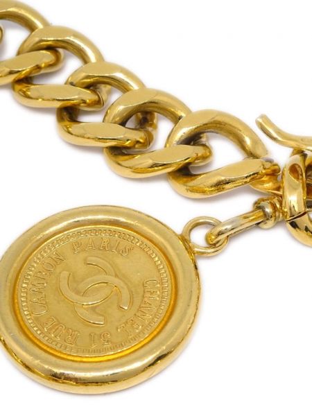 Pozlacený pásek Chanel Pre-owned zlatý