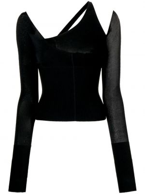 Asymmetrisk crop top N°21 svart