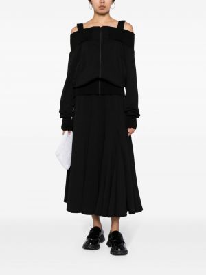 Plisuotas midi sijonas Yohji Yamamoto juoda
